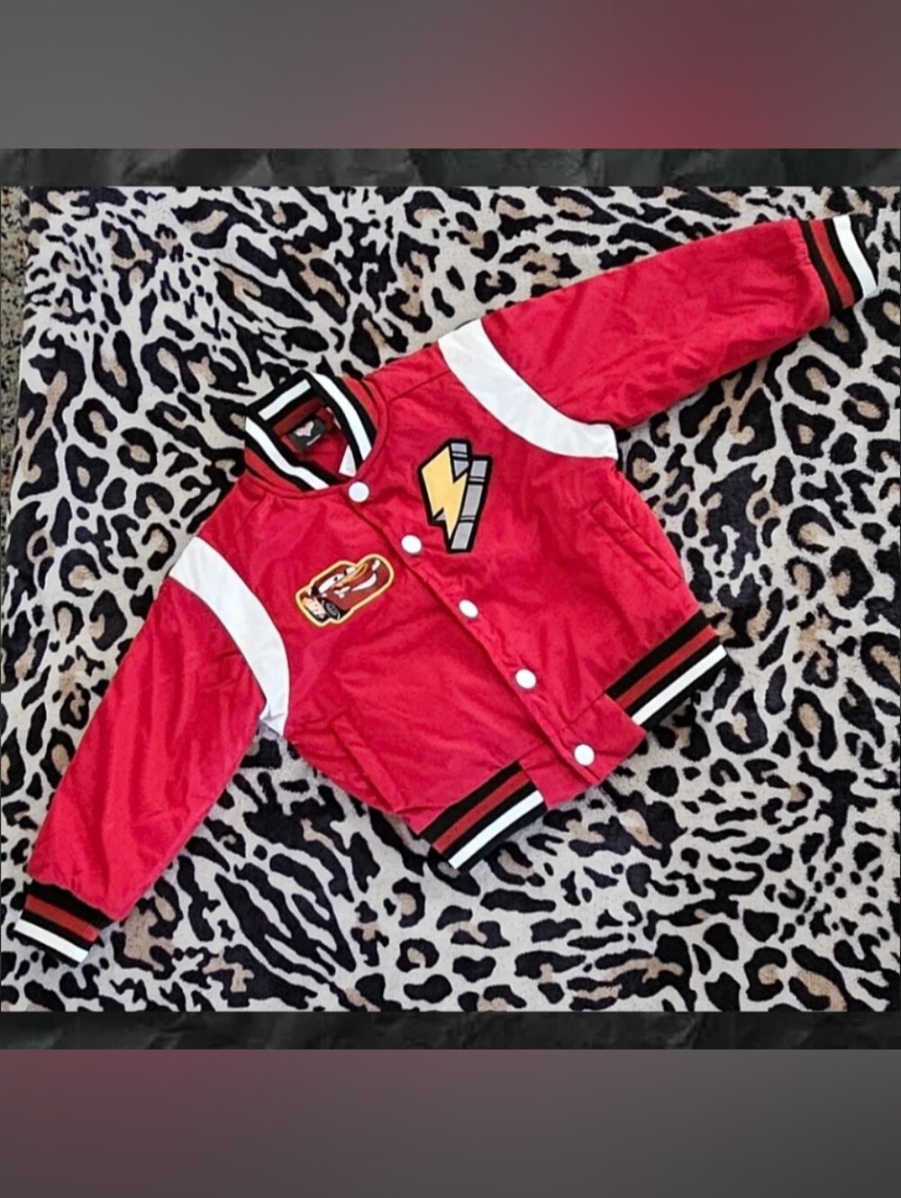 Lightning McQueen 2T Bomber/Varsity Jacket..like Brand New